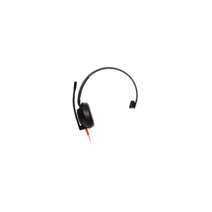 Poly Blackwire 5210 Monaural USB-C Headset +3.5mm Plug +USB-C/A