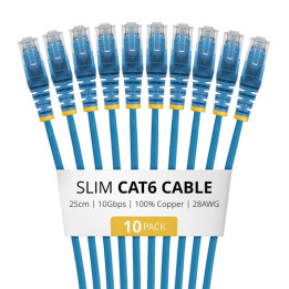 Startech - Cavo patch - RJ-45 (M) a RJ-45 (M) - 25 cm - 3.6 mm