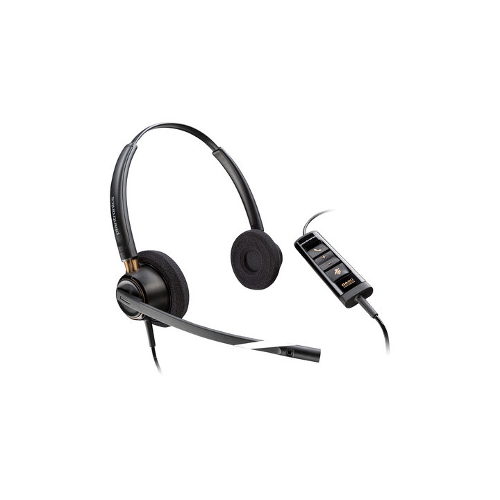 Poly EncorePro 525 USB-A Stereo Headset - Replaces Poly SKU