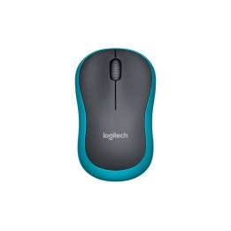Logitech Wireless Mouse M185 - Colore nero con inserti Blue - Tecnologia Wireles (910-002236)