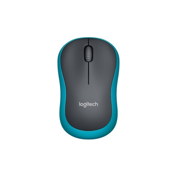 Logitech Wireless Mouse M185 - Colore nero con inserti Blue - Tecnologia Wireles (910-002236)