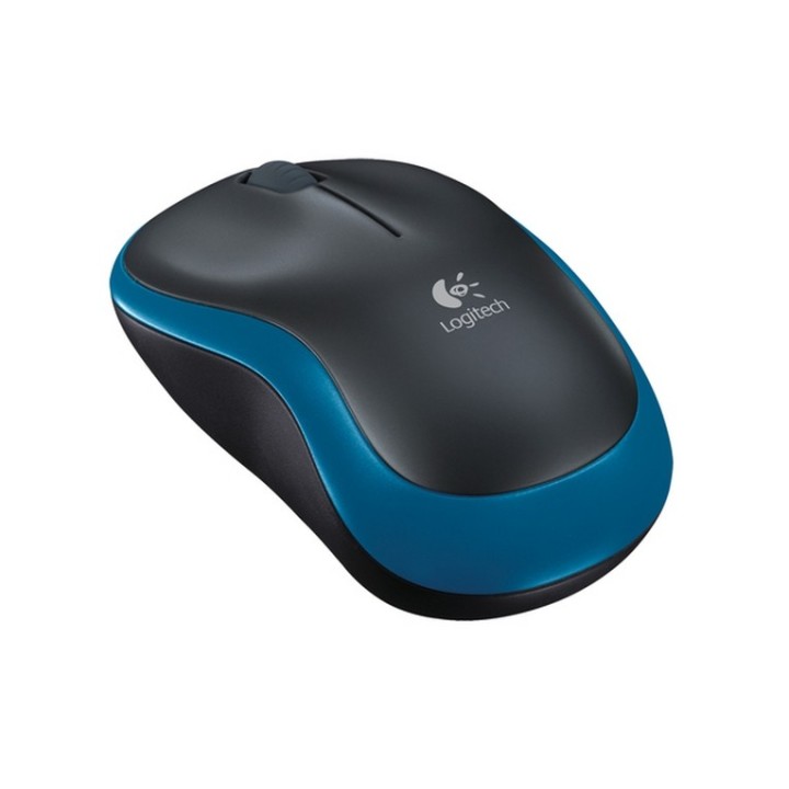 Logitech Wireless Mouse M185 - Colore nero con inserti Blue - Tecnologia Wireles (910-002236)