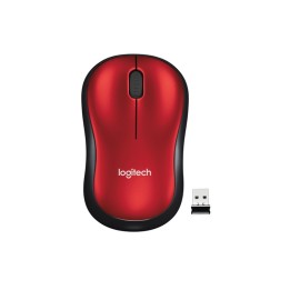 Logitech Wireless Mouse M185 - Colore nero con inserti rosso - Tecnologia Wirele (910-002237)