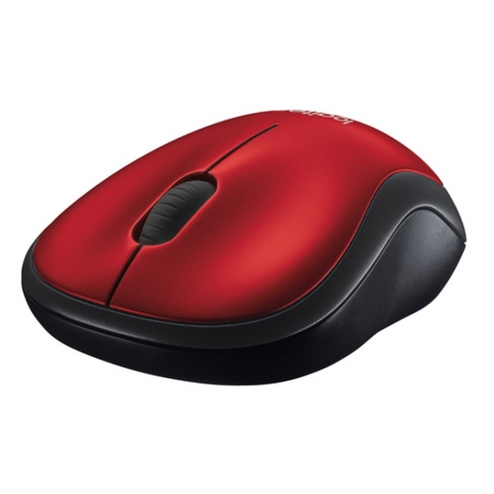 Logitech Wireless Mouse M185 - Colore nero con inserti rosso - Tecnologia Wirele (910-002237)