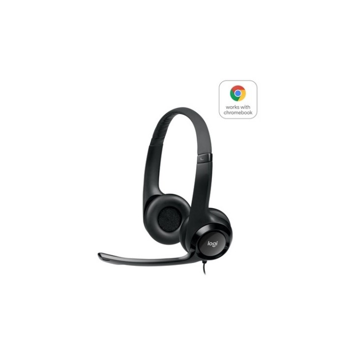 Logitech Cuffie USB Headset H390 - Colore nero - Microfono girevole con eliminaz (981-000406)