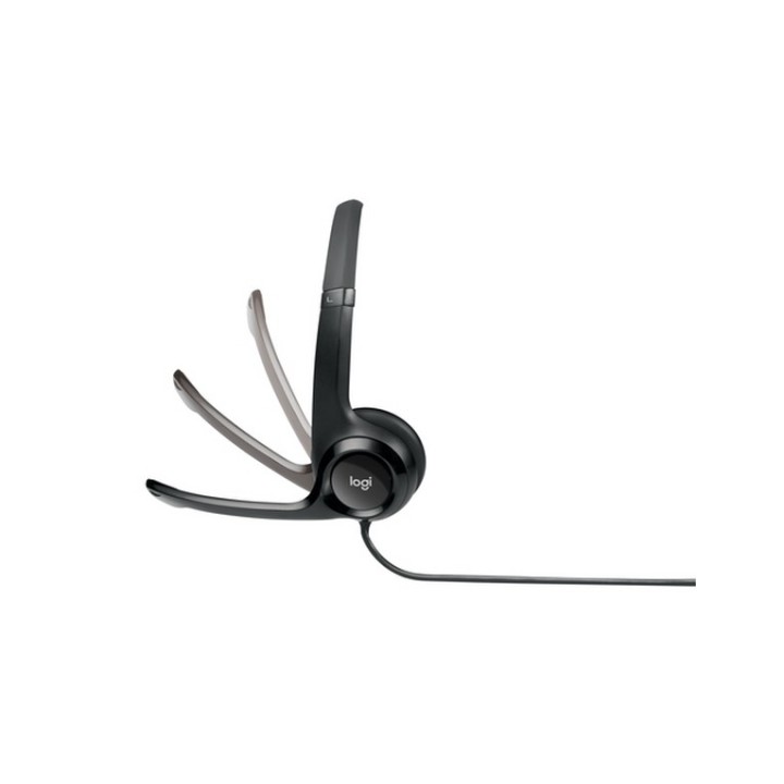 Logitech Cuffie USB Headset H390 - Colore nero - Microfono girevole con eliminaz (981-000406)