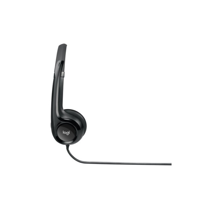 Logitech Cuffie USB Headset H390 - Colore nero - Microfono girevole con eliminaz (981-000406)