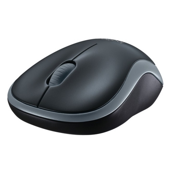 Logitech Wireless Mouse M185 - Colore nero con inserti grigio (Swift Grey) - Tec