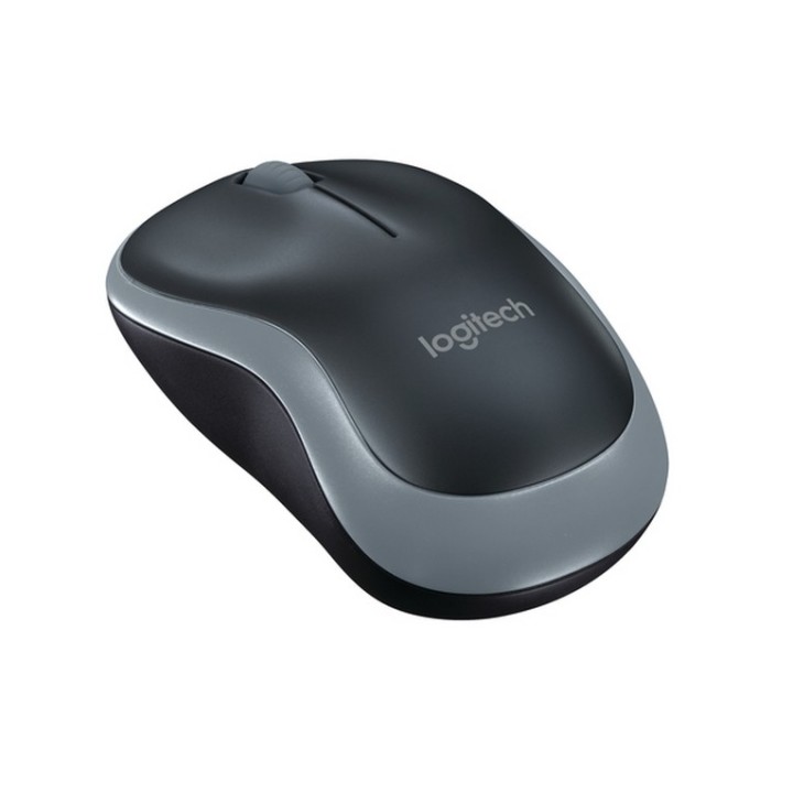Logitech Wireless Mouse M185 - Colore nero con inserti grigio (Swift Grey) - Tec (910-002235)