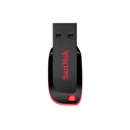 SanDisk Cruzer Blade - Chiavetta USB - 64 GB - USB 2.0 - nero, rosso (SDCZ50-064G-B35)