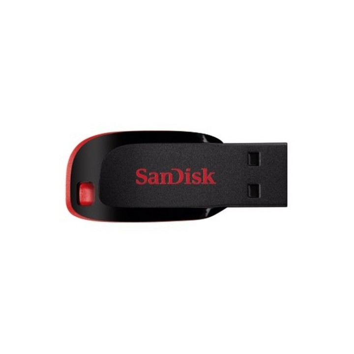 SanDisk Cruzer Blade - Chiavetta USB - 64 GB - USB 2.0 - nero, rosso (SDCZ50-064G-B35)