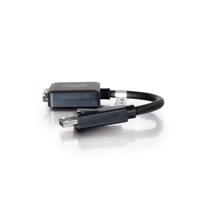 C2G 8in DisplayPort to DVI-D Adapter - DP to DVI D Adapter - Black - M/F - Adatt