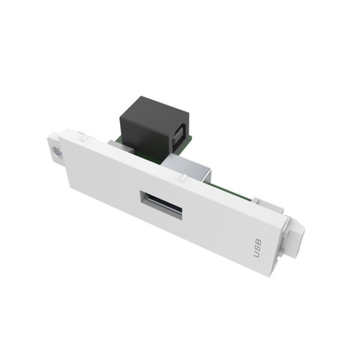 VISION Techconnect Modular AV Faceplate - USB A (on front) to B module - square