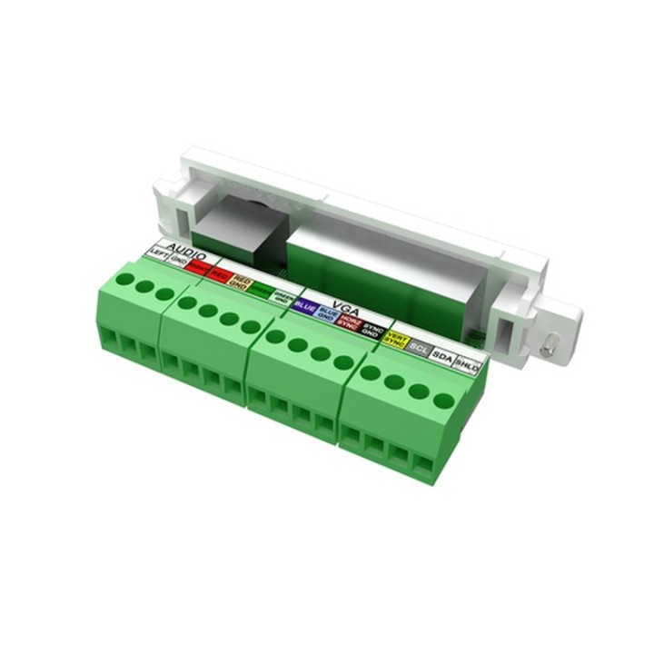 VISION Techconnect Modular AV Faceplate - VGA and Minijack module - female 15-pi
