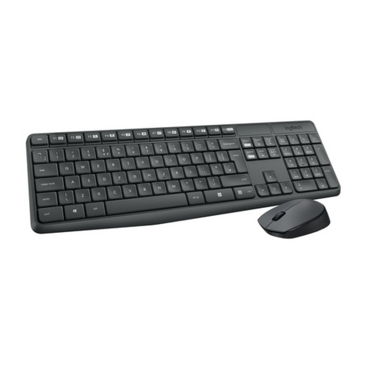 Logitech MK235 - Set mouse e tastiera - senza fili - 2.4 GHz - Tedesca