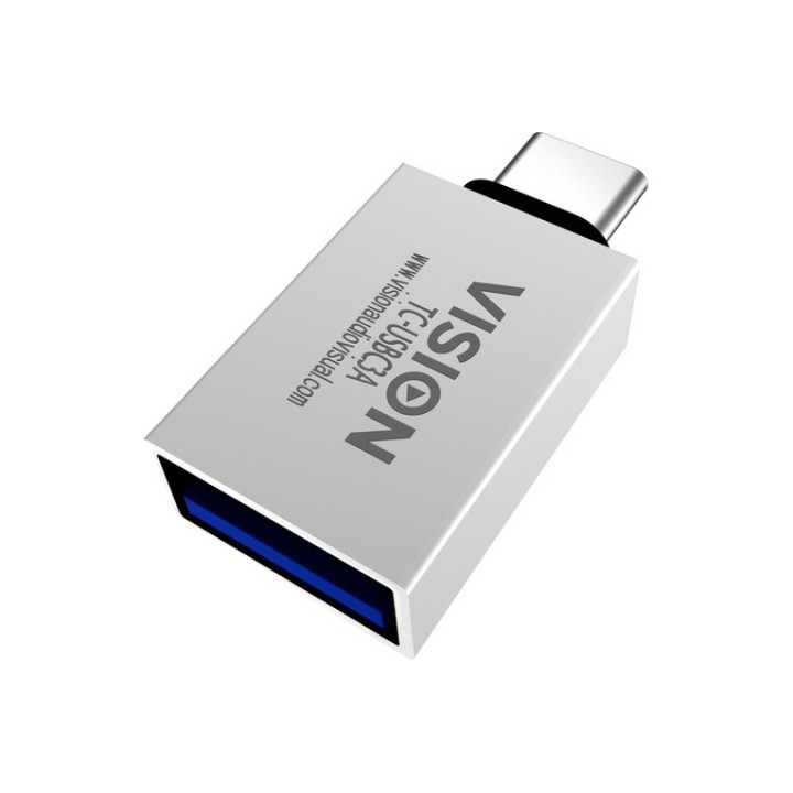 VISION Professional installation-grade USB-C to USB-A adapter - plugs into USB-C (TC-USBC3A)