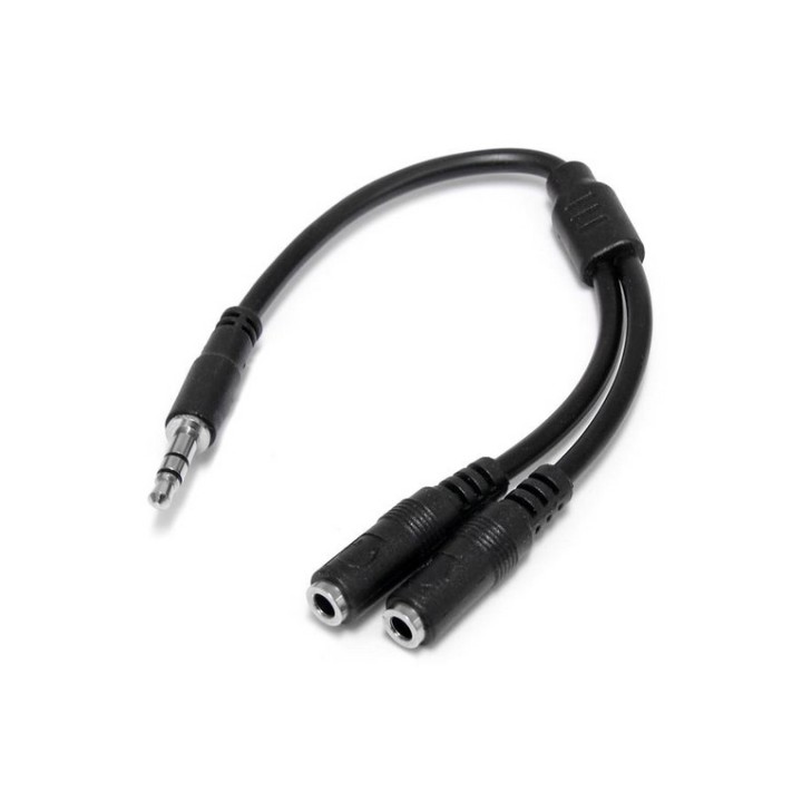 StarTech.com Cavo splitter stereo slim - Maschio 3,5 mm a 2 femmina 3,5 mm - Rip (MUY1MFFS)
