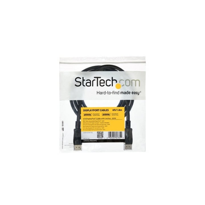 StarTech.com Cavo DisplayPort 1.2 da 2m - Cavo DisplayPort Certificato VESA 4K x (DISPLPORT6L)