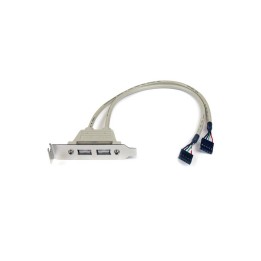 StarTech.com Adattatore piastra slot basso profilo 2 porte USB A femmina - Panne (USBPLATELP)