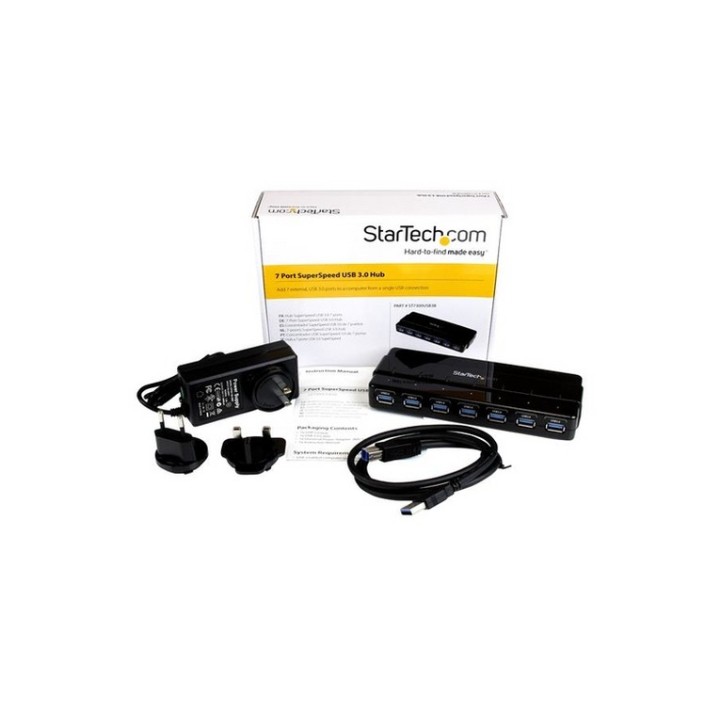 Startech HUB USB 3.0 a 7 porte - Perno e concentratore USB 3.0 ultra veloce a 5 (ST7300USB3B)