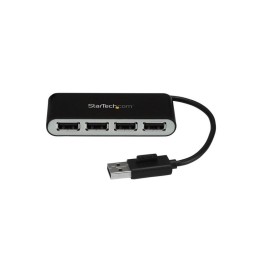 Startech Hub USB 2.0 portatile a 4 porte con cavo integrato - Perno e Concentrat (ST4200MINI2)