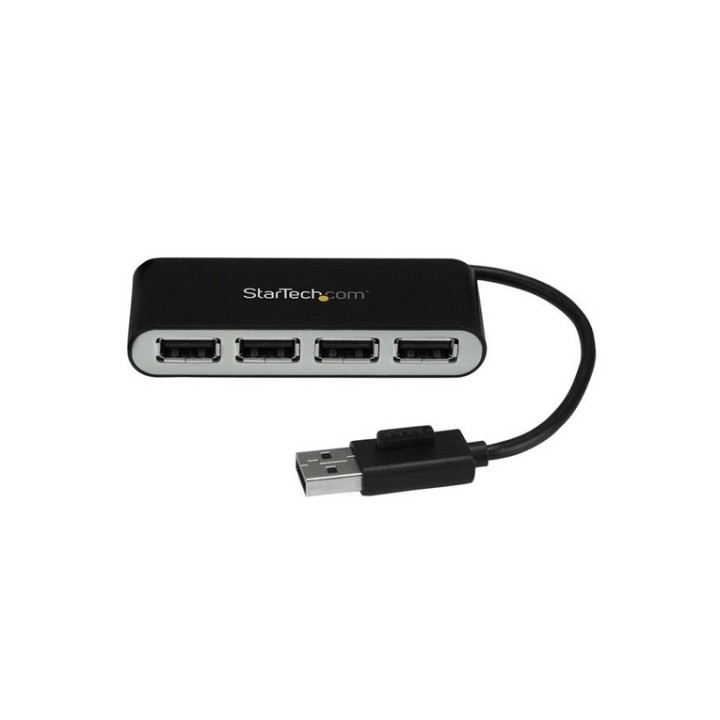 Startech Hub USB 2.0 portatile a 4 porte con cavo integrato - Perno e Concentrat (ST4200MINI2)
