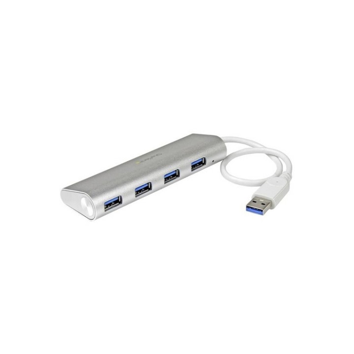 Startech Hub USB 3.0 a 4 porte compatto e portatile con cavo integrato - Hub USB