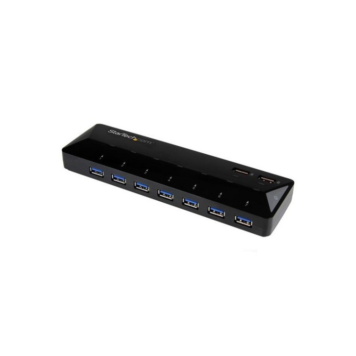 Startech Hub USB 3.0 a 7 Porte con Porte di Ricarica Dedicate - 2 Porte x 2,4 Am (ST93007U2C)