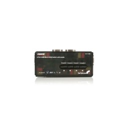 Startech Kit Switch KVM USB con audio e cavi 4 porte, colore nero - Switch KVM / (SV411KUSB)