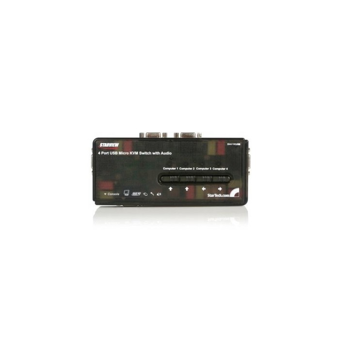 Startech Kit Switch KVM USB con audio e cavi 4 porte, colore nero - Switch KVM /