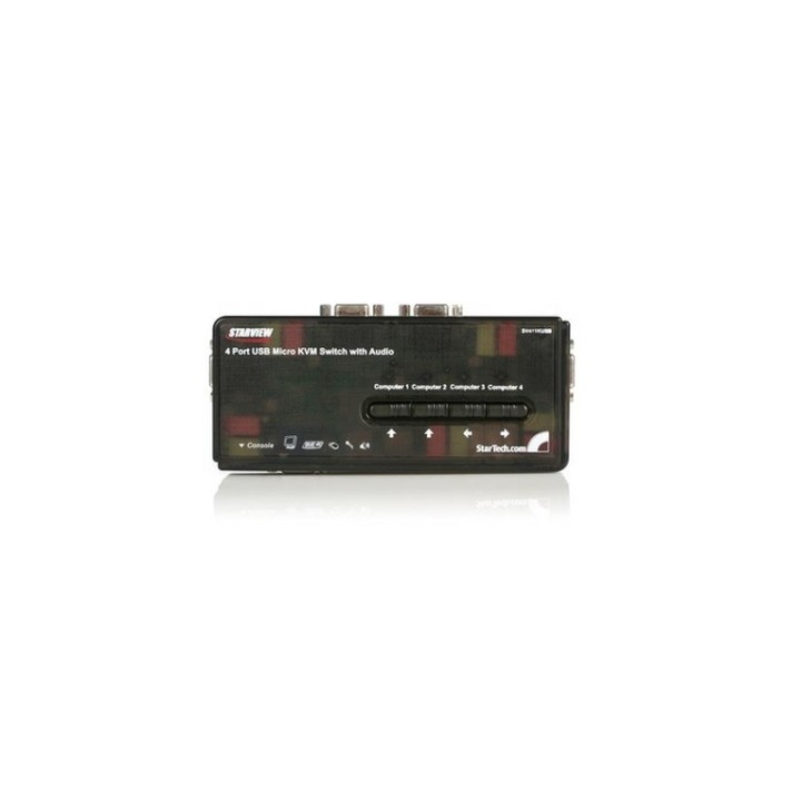 Startech Kit Switch KVM USB con audio e cavi 4 porte, colore nero - Switch KVM / (SV411KUSB)