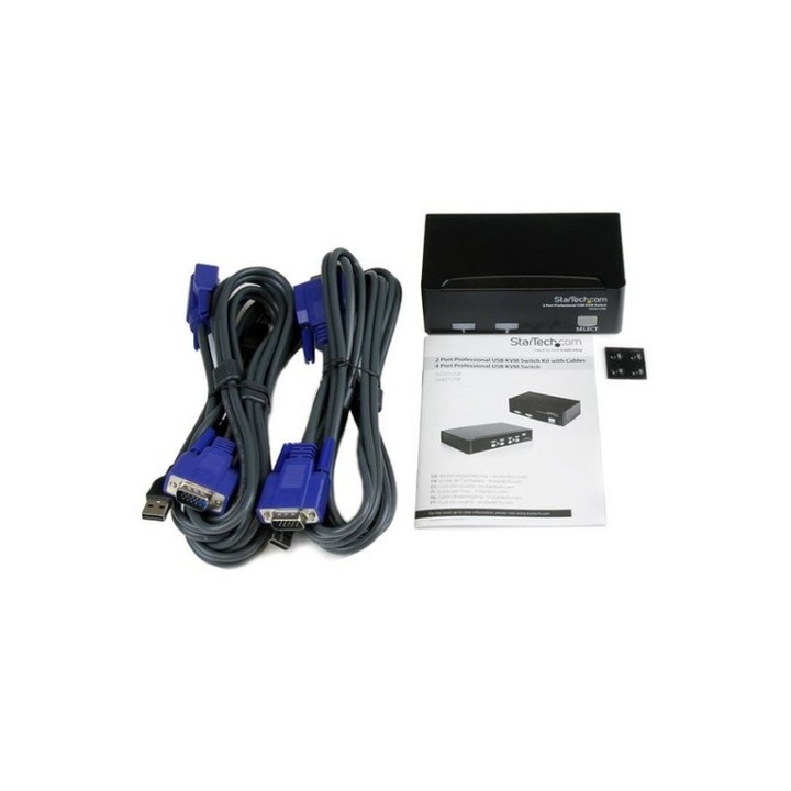 Startech Kit switch KVM USB professionale a 2 porte con cavi - Switch KVM - 2 x (SV231USBGB)