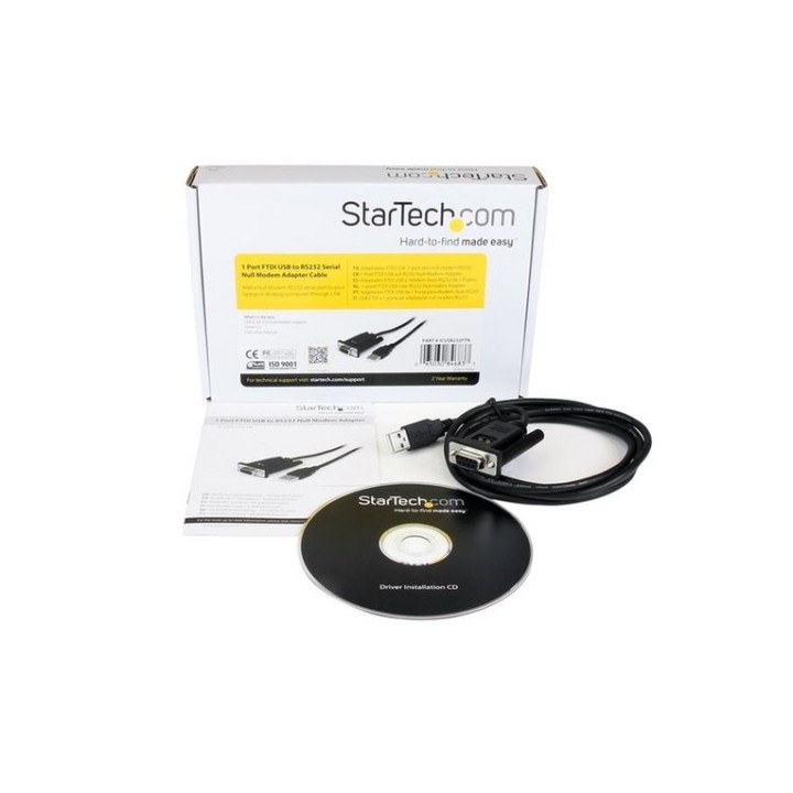 StarTech.com Cavo adattatore seriale DCE 1 porta USB a RS232 DB9 null modem con