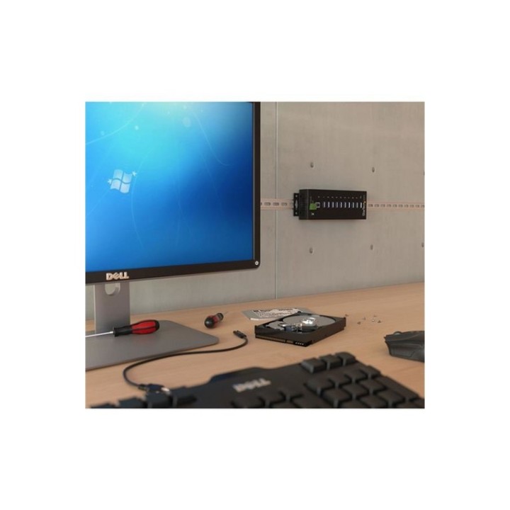 Startech HUB Industriale USB 3.0 a 10 porte - Perno e concentratore USB 3.0 con