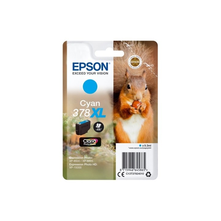 Epson 378XL - 9.3 ml - alta capacità - ciano - originale - blister - cartuccia d