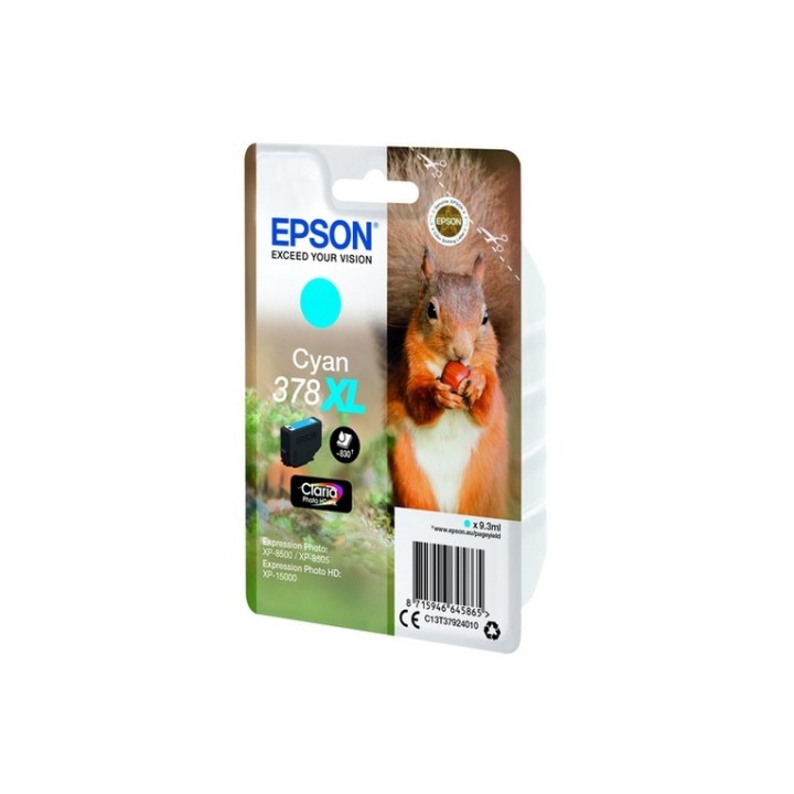 Epson 378XL - 9.3 ml - alta capacità - ciano - originale - blister - cartuccia d