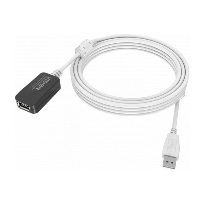 VISION installation-grade USB 2.0 active extension cable - in-line booster half (TC 5MUSBEXT+)