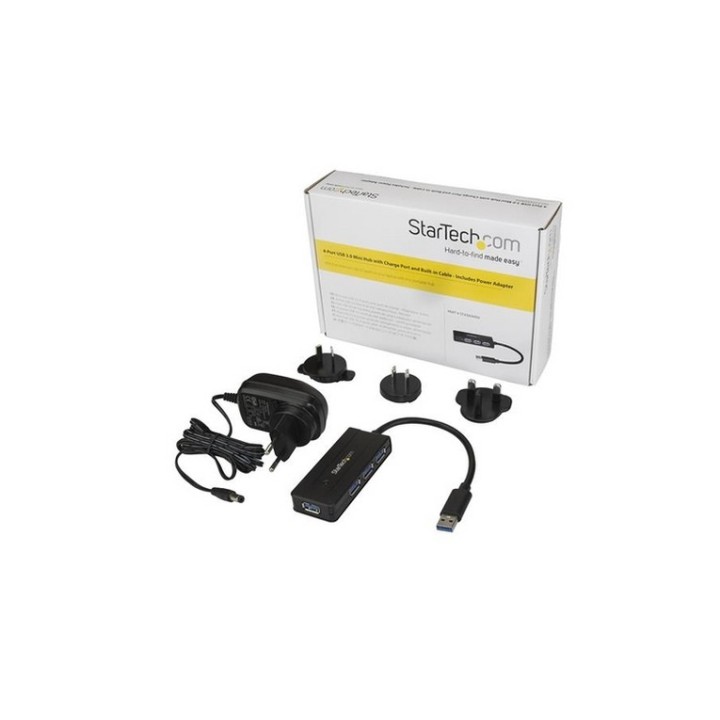 Startech Hub USB 3.0 a 4 porte - Mini Hub USB con porta di ricarica - Include Ad (ST4300MINI)