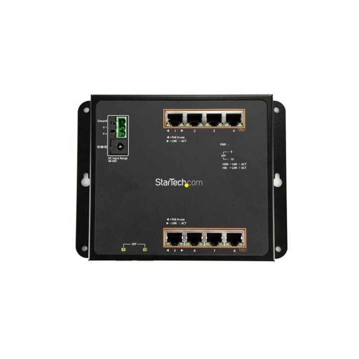 Startech Switch Ethernet Gigabit a 8 porte PoE+ con 2 connessioni SFP - Gestito (IES101GP2SFW)