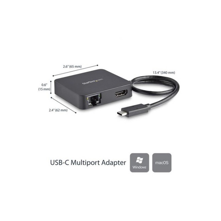Startech Adattatore Multiporta USB-C per Portatili - 4k HDMI - GbE - USB Tipo C