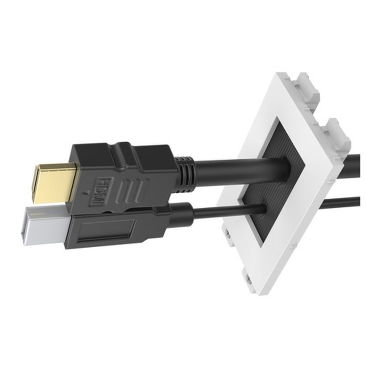 VISION Techconnect Modular AV Faceplate - brush module - simple double-width mod (TC3 BRUSH)