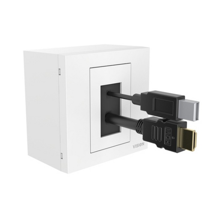 VISION Techconnect Modular AV Faceplate - brush module - simple double-width mod (TC3 BRUSH)