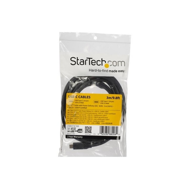 StarTech Cavo USB-C a USB-C con Power Delivery PD 5A - M/M - USB2.0 - Conforme U