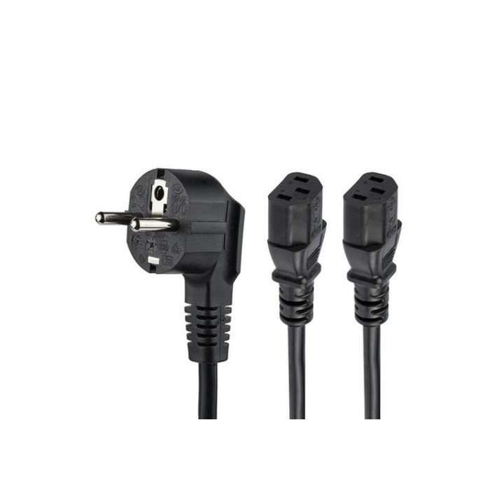 StarTech Cavo di Alimentazione per Computer a Y da 2 m, Cavo Splitter da Schuko (PXT101YEU2M)