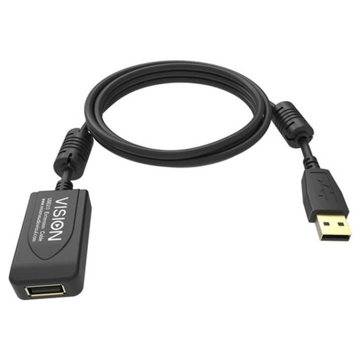 VISION installation-grade USB 2.0 active extension cable - in-line booster half