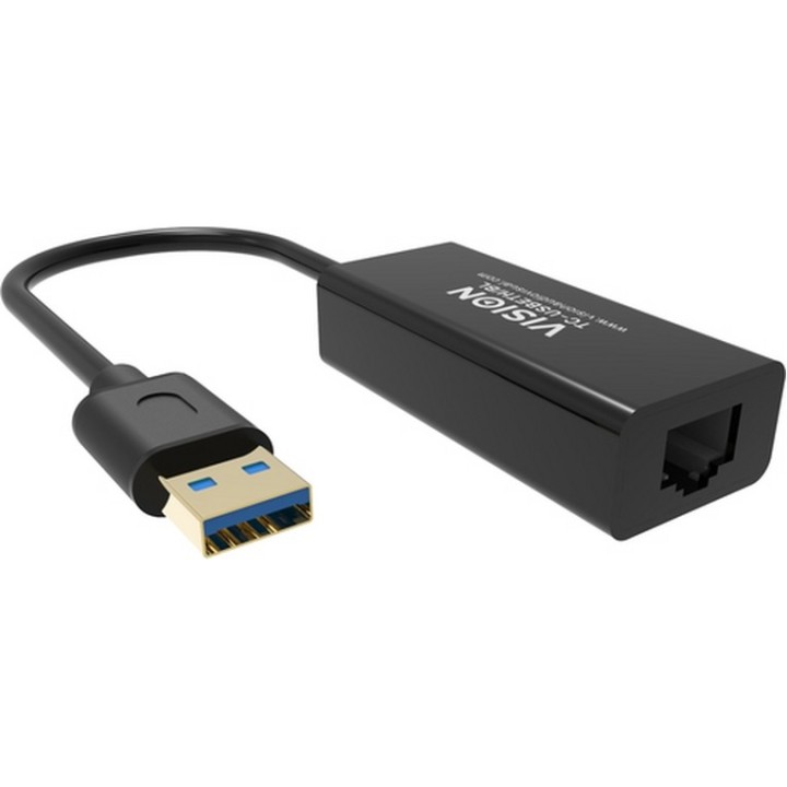 VISION Professional installation-grade USB-A to RJ45 Ethernet network adapter -