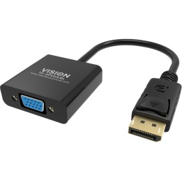 VISION Professional installation-grade DisplayPort to VGA adaptor - maximum reso (TC-DPVGA/BL)