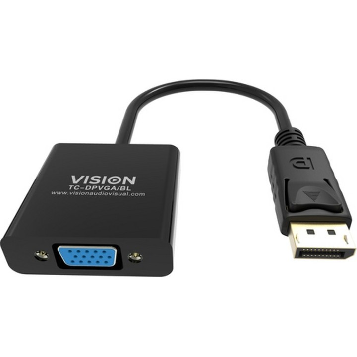 VISION Professional installation-grade DisplayPort to VGA adaptor - maximum reso (TC-DPVGA/BL)