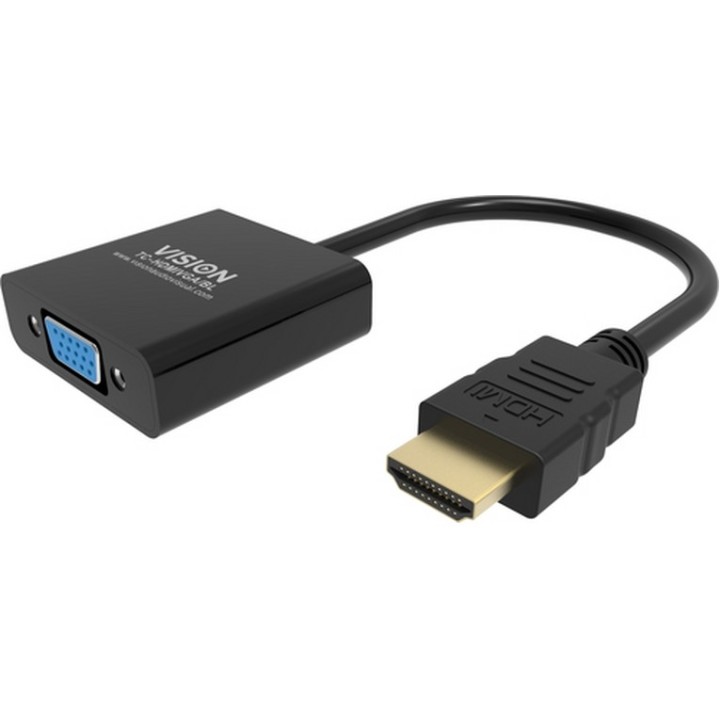 VISION Professional installation-grade HDMI to VGA adaptor - maximum resolution (TC-HDMIVGA/BL)
