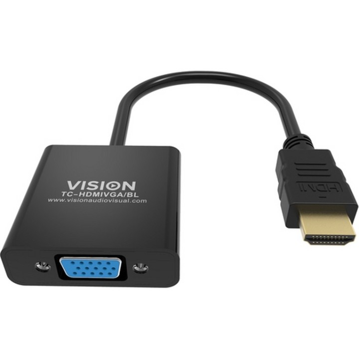VISION Professional installation-grade HDMI to VGA adaptor - maximum resolution (TC-HDMIVGA/BL)